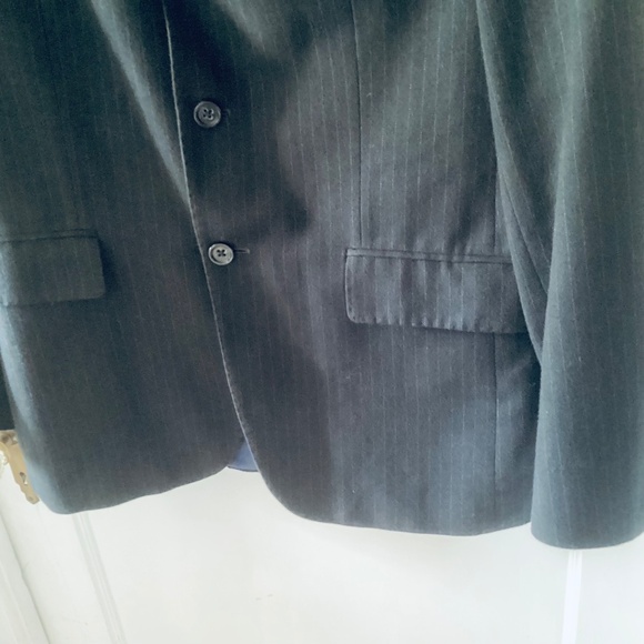 Banana Republic Mens Blue Striped Three Button Cotton Blazer Jacket Modern 40R - Picture 4 of 16
